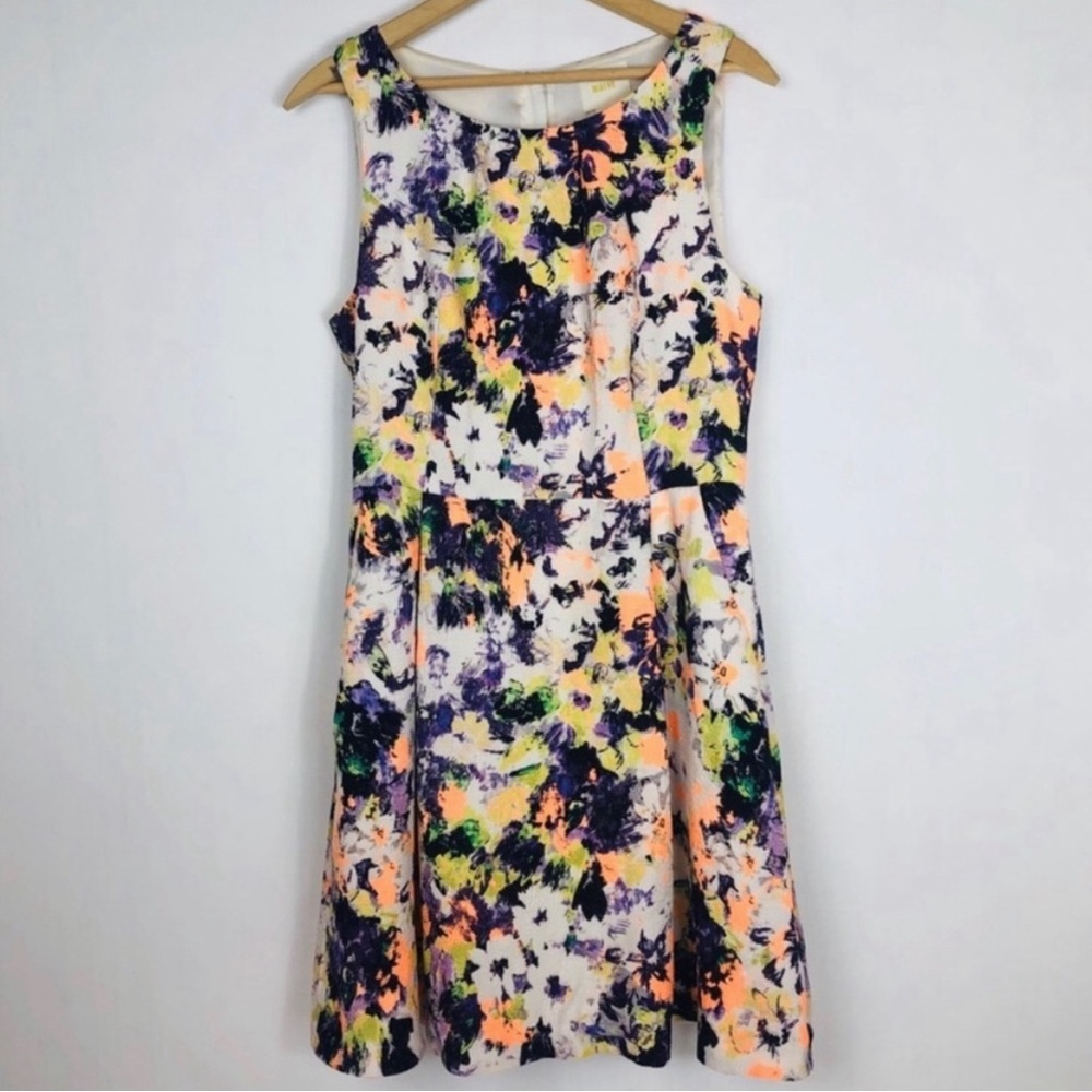 Anthropologie floral summer a-line dress